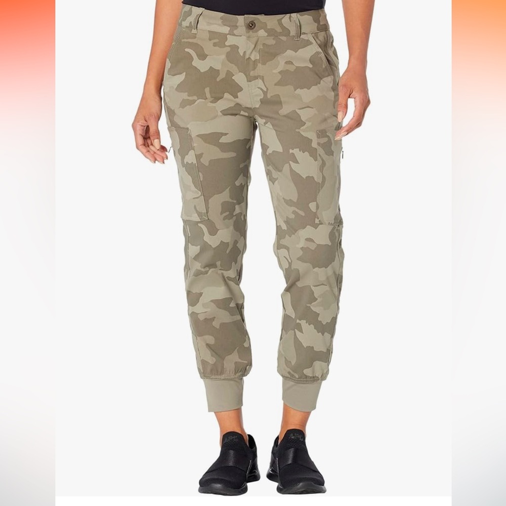 Prana Green Camo Sky Canyon Joggers, Size 0 - Picture 2 of 16